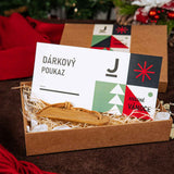 Weihnachtsgeschenkgutschein mit Holzschuhlöffel